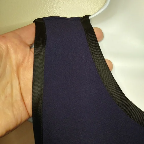 Vintage 1980's Saint Laurent Black Cropped Tuxedo Jacket & Navy Camisole Top - Picture 7 of 14